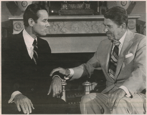 Claude with President Ronald Reagan